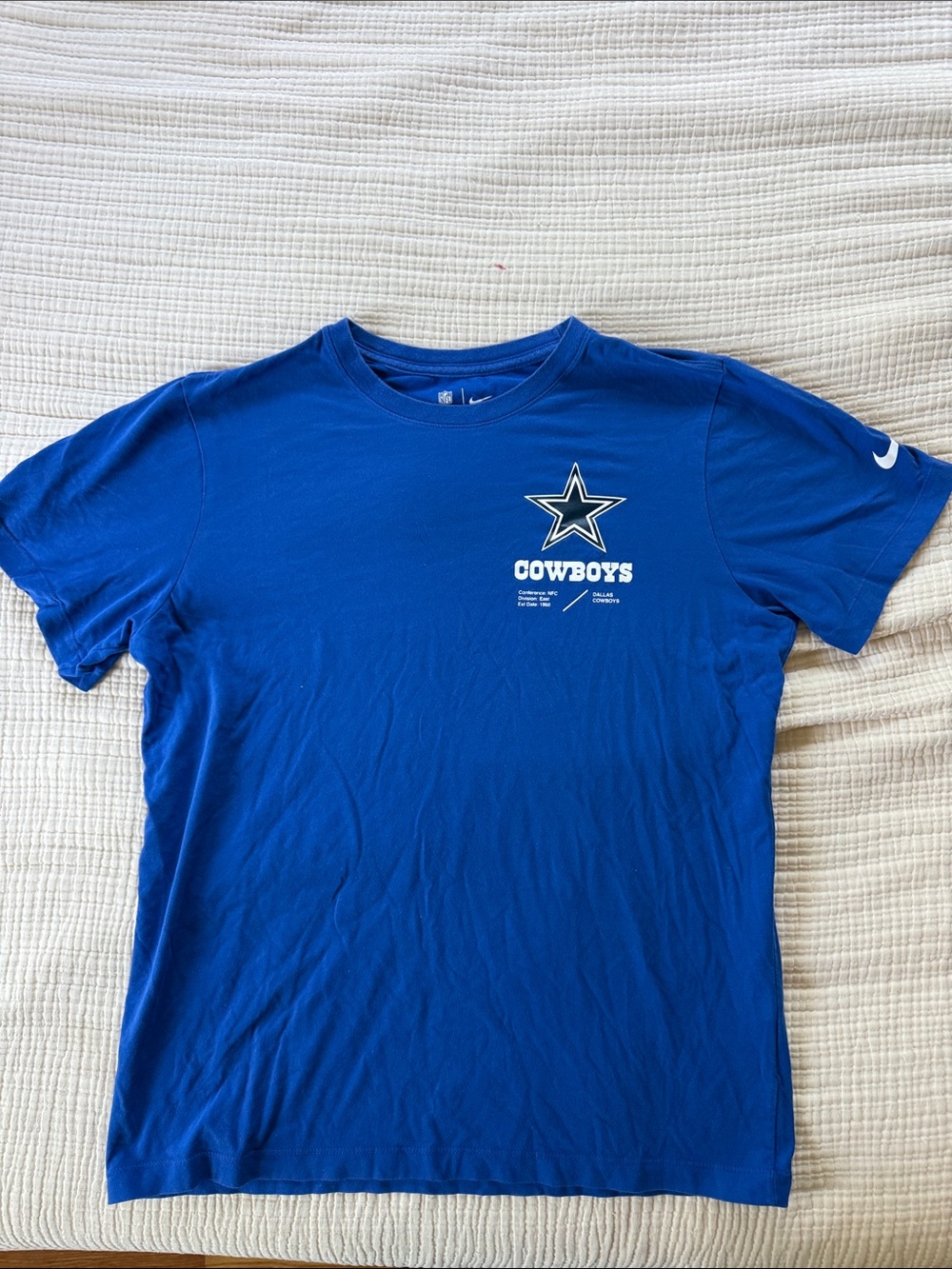 Nike Royal Blue Dallas Cowboys Star Logo Short Sleeve Tee